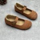 Womens Lace Patchwork Leather Soft Mori Style Buckle Flats Mary Jane Shoes Womens Lace Patchwork Leather Soft Mori Style Buckle Flats Mary Jane Shoes