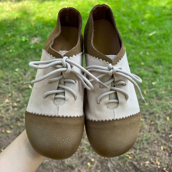 Retro Round Toe Flats For Women Lace Up Shoes Retro Round Toe Flats For Women Lace Up Shoes
