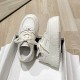 Women's Leather Thick Sole White Lace Up Casual Tennis Shoes Women's Leather Thick Sole White Lace Up Casual Tennis Shoes