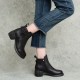 Womens Leather Ankle Boots Round Toe Zip Handmade Shoes Womens Leather Ankle Boots Round Toe Zip Handmade Shoes