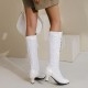 Women's Vintage Lace Splicing Lace Up Pointed Toe Cup Heel Boots Women's Vintage Lace Splicing Lace Up Pointed Toe Cup Heel Boots