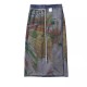Artistic Reversible Slit Printed Y2K Denim Skirt Artistic Reversible Slit Printed Y2K Denim Skirt