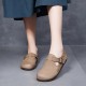 Women Retro Flat Buckle Slip On Shoes Women Retro Flat Buckle Slip On Shoes