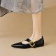 Flat Pointed Toe Metal Buckle Mary Jane Shoes Flat Pointed Toe Metal Buckle Mary Jane Shoes