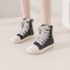 Women Lace-up Side Zip High Top Skate Shoes Sneakers Women Lace-up Side Zip High Top Skate Shoes Sneakers