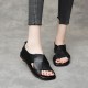 Women's Handmade Leather Open Toe Slip-On Flat Sandals Women's Handmade Leather Open Toe Slip-On Flat Sandals