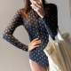 Zip Front One-piece Swimsuits for Women Surfing Diving With Long Sleeve Zip Front One-piece Swimsuits for Women Surfing Diving With Long Sleeve