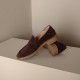 Handmade Classic Suede Leather Loafers Flats Women's Shoes Handmade Classic Suede Leather Loafers Flats Women's Shoes