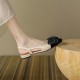 Women Summer Elegant Bowknot Slingback Flat Sandals Women Summer Elegant Bowknot Slingback Flat Sandals