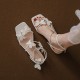 Women Summer Wedding Three-dimensional Bow Decoration Romantic Style Sandals Women Summer Wedding Three-dimensional Bow Decoration Romantic Style Sandals