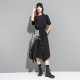 Ink Print Patchwork Irregular Mid-Length A-Line Skirt Ink Print Patchwork Irregular Mid-Length A-Line Skirt