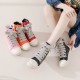 Women Lace-up Side Zip High Top Skate Shoes Sneakers Women Lace-up Side Zip High Top Skate Shoes Sneakers