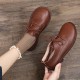 Leather Casual Loafers Lace Up Flats Shoes For Women Leather Casual Loafers Lace Up Flats Shoes For Women
