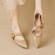 Flat Pointed Toe Metal Buckle Mary Jane Shoes Flat Pointed Toe Metal Buckle Mary Jane Shoes