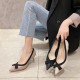 Womens Elegant Pump Pointy Toe Kitten Mid Heels Womens Elegant Pump Pointy Toe Kitten Mid Heels