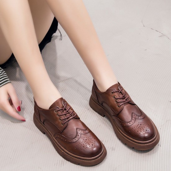 Vintage Brogues Women's Lace Up Loafers Vintage Brogues Women's Lace Up Loafers