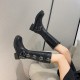 Women's Square Toe Multi Buckle Tall Moto Boots Women's Square Toe Multi Buckle Tall Moto Boots