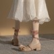 Delicate Romantic Flower Strap Women's Low Heel Mary Jane Shoes Delicate Romantic Flower Strap Women's Low Heel Mary Jane Shoes