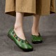 Womens Handmade Bohemian Floral Cowhide Leather Flats Womens Handmade Bohemian Floral Cowhide Leather Flats
