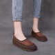 Handmade Colorblocking Cowhide Mori Style Loafers Flat Women's Shoes Handmade Colorblocking Cowhide Mori Style Loafers Flat Women's Shoes