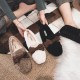 Women Faux-Fur Loafers Bow Winter Warm & Soft Plush Shoes Women Faux-Fur Loafers Bow Winter Warm & Soft Plush Shoes