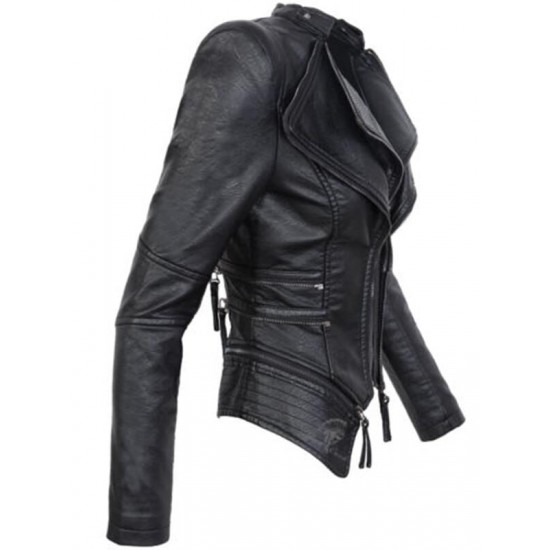 Women's Leather Jacket Motorcycle Style Women's Leather Jacket Motorcycle Style