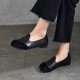Vintage Literary Handmade Leather Round Toe Patchwork Flat Shoes Women's Shoes Vintage Literary Handmade Leather Round Toe Patchwork Flat Shoes Women's Shoes