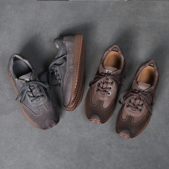 Women's Flat Leather Patchwork Casual Tennis Shoes Sneakers Women's Flat Leather Patchwork Casual Tennis Shoes Sneakers