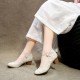 Womens Elegant Embroidered Low Heels Pumps Womens Elegant Embroidered Low Heels Pumps