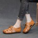 Cow Leather Retro Woven Sandals Lace-Up Soft Sole Women's Shoes Cow Leather Retro Woven Sandals Lace-Up Soft Sole Women's Shoes