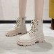 Womens Platform Ankle White Combat Boots Womens Platform Ankle White Combat Boots