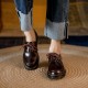 Japanese Preppy Style Retro Lace-up Loafers Women's Shoes Japanese Preppy Style Retro Lace-up Loafers Women's Shoes