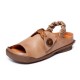 Women's Leather Open Toe Casual Slip On Sandals Women's Leather Open Toe Casual Slip On Sandals