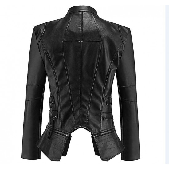 Women's Leather Jacket Motorcycle Style Women's Leather Jacket Motorcycle Style