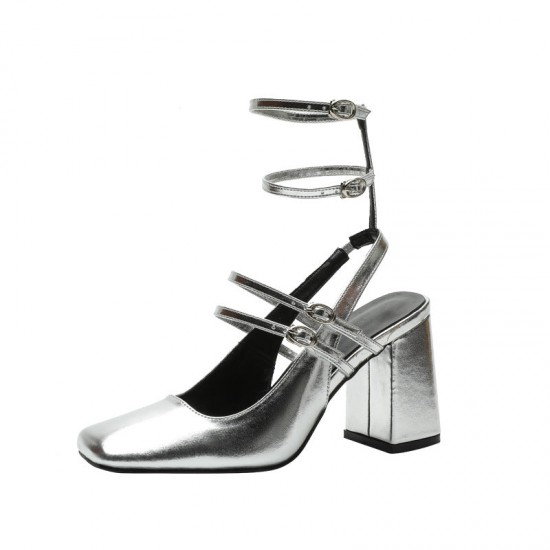 French Mary Jane Heeled Slingback Sandals French Mary Jane Heeled Slingback Sandals