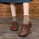 Leather Casual Loafers Lace Up Flats Shoes For Women Leather Casual Loafers Lace Up Flats Shoes For Women