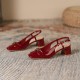 Womens Metal Buckle Decoration Square Toe Slingback Pumps Womens Metal Buckle Decoration Square Toe Slingback Pumps
