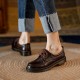 Japanese Preppy Style Retro Lace-up Loafers Women's Shoes Japanese Preppy Style Retro Lace-up Loafers Women's Shoes