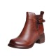 Womens Leather Ankle Boots Round Toe Zip Handmade Shoes Womens Leather Ankle Boots Round Toe Zip Handmade Shoes