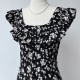 Square Neck Ruffle Floral Dress Hepburn Style Maxi Dresses Square Neck Ruffle Floral Dress Hepburn Style Maxi Dresses