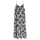 Pleated Crafted Rose Print Halter Vacation Long Dress Pleated Crafted Rose Print Halter Vacation Long Dress