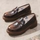 Platform Loafers for Women Round Toe Chunky Heel Platform Loafers for Women Round Toe Chunky Heel