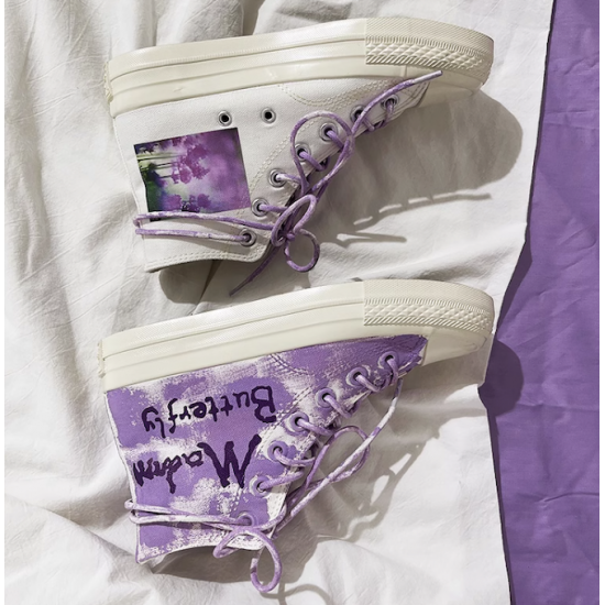 Harajuku Aesthetics Lavender High-Top Canvas Shoes Harajuku Aesthetics Lavender High-Top Canvas Shoes