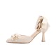 Women's Pearl Flower Decoration Fine High Heels Women's Pearl Flower Decoration Fine High Heels