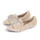Women Faux-Fur Loafers Warm Winter Fleece Flat Pointed Rhinestones Casual Shoes Women Faux-Fur Loafers Warm Winter Fleece Flat Pointed Rhinestones Casual Shoes