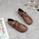 Women's Round Toe Woven Style Velcro Flats Shoes Women's Round Toe Woven Style Velcro Flats Shoes