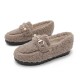 Women Faux-Fur Loafers Warm Winter Flat Pearl Decoration Shoes Women Faux-Fur Loafers Warm Winter Flat Pearl Decoration Shoes