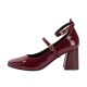 Aesthetic Patent Leather High Heel Square Toe Chunky Heel Women's Shoes Aesthetic Patent Leather High Heel Square Toe Chunky Heel Women's Shoes