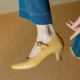 Womens Leather Round Toe Kitten Heel Mary Jane Pumps Womens Leather Round Toe Kitten Heel Mary Jane Pumps