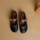 Women's Handmade Retro Leather Round Toe Comfortable Flat Mule Shoes Women's Handmade Retro Leather Round Toe Comfortable Flat Mule Shoes